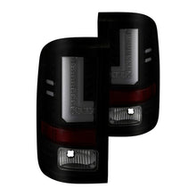 Load image into Gallery viewer, Spyder LED Tail Lights GMC Sierra [Halogen] (2016-2019) Black / Black Smoke / Red Clear - Black Smoke Alternate Image