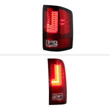 Load image into Gallery viewer, Spyder LED Tail Lights GMC Sierra [Halogen] (2016-2019) Black / Black Smoke / Red Clear - Black Alternate Image
