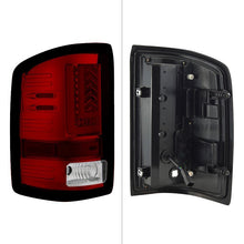 Load image into Gallery viewer, Spyder LED Tail Lights GMC Sierra [Halogen] (2016-2019) Black / Black Smoke / Red Clear - Black Alternate Image