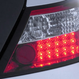 Spyder LED Tail Lights Honda Civic Coupe (2006-2008) Black / Red Clear ...