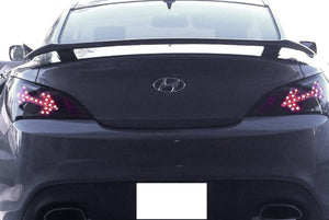 251.22 Spyder LED Tail Lights Hyundai Genesis Coupe (2010-2012) Black Arrow Style - Redline360