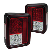 Load image into Gallery viewer, Spyder LED Tail Lights Jeep Wrangler JK/JKU (07-18) w/ or w/o Sequential Turn Signal - With / Red Clear Alternate Image