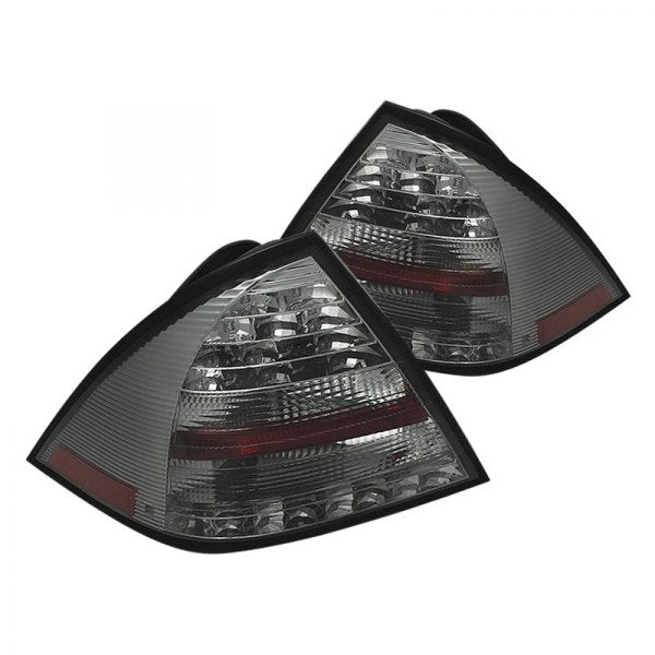 202.69 Spyder LED Tail Lights Mercedes C-Class W203 Sedan (05-07) Smoke - Redline360