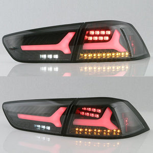 412.51 Spyder V2 LED Tail Light Mitsubishi Lancer EVO X (08-14) [Sequential] Black or Black Smoke - Redline360