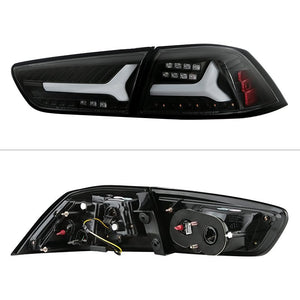 412.51 Spyder V2 LED Tail Light Mitsubishi Lancer EVO X (08-14) [Sequential] Black or Black Smoke - Redline360