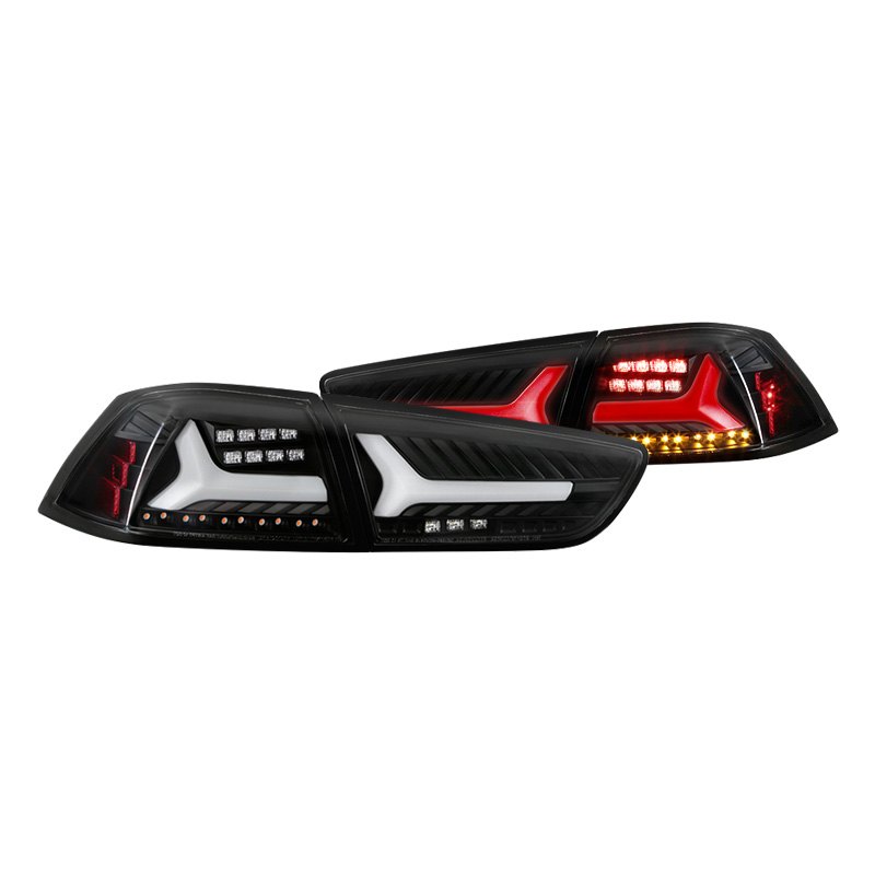 412.51 Spyder V2 LED Tail Light Mitsubishi Lancer EVO X (08-14) [Sequential] Black or Black Smoke - Redline360