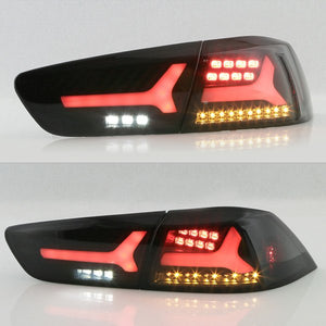 412.51 Spyder V2 LED Tail Light Mitsubishi Lancer EVO X (08-14) [Sequential] Black or Black Smoke - Redline360