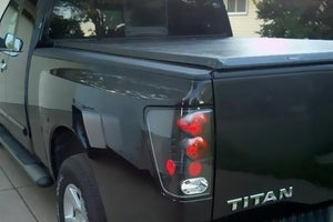 94.21 Spyder Euro Style Tail Lights Nissan Titan (2004-2015) - Black / Black Smoke / Chrome - Redline360