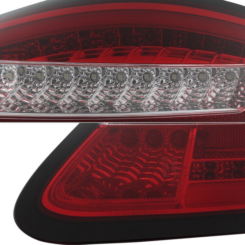 Spyder LED Tail Lights Porsche 987 Cayman (06-08) Red Clear