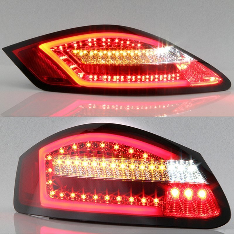 Spyder LED Tail Lights Porsche 987 Cayman (06-08) Red Clear