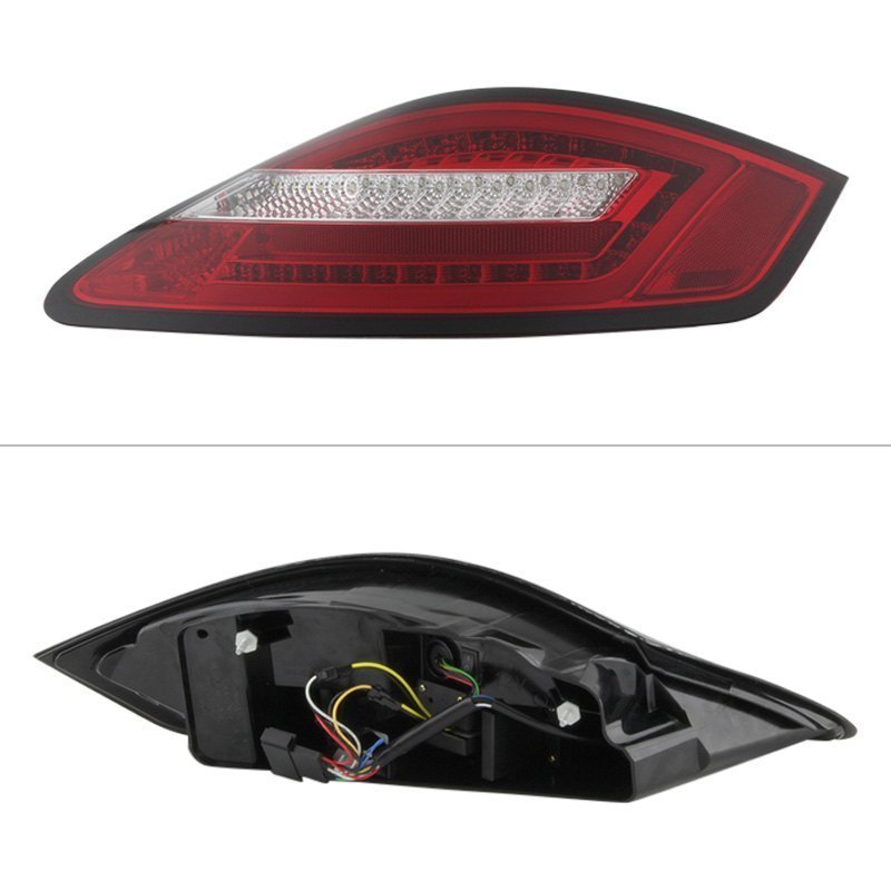 Spyder LED Tail Lights Porsche 987 Cayman (06-08) Red Clear