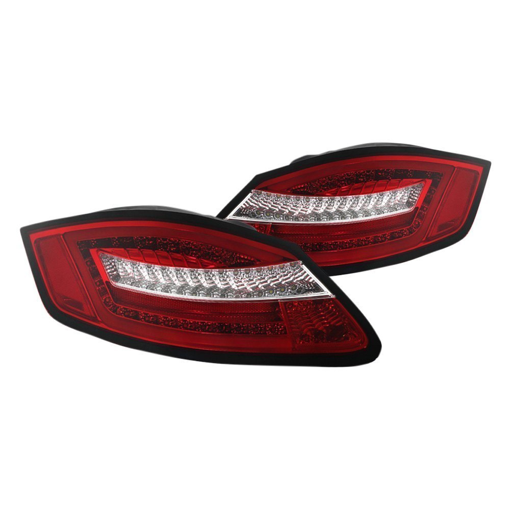 Spyder LED Tail Lights Porsche 987 Cayman (06-08) Red Clear