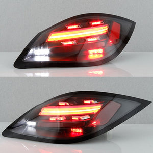 740.81 Spyder LED Tail Lights Porsche Cayman (2009-2012) [w/ Sequential Turn Signal] Black or Smoke - Redline360