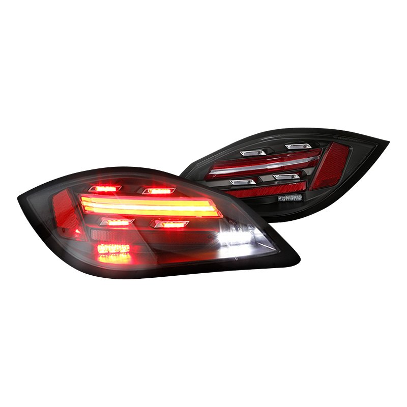 740.81 Spyder LED Tail Lights Porsche Cayman (2009-2012) [w/ Sequential Turn Signal] Black or Smoke - Redline360