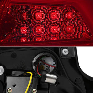 448.96 Spyder V2 LED Tail Lights Pontiac G8 (08-09) [w/ Light Bar LED] Black or Red Clear - Redline360