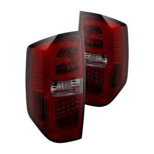 336.15 Spyder LED Tail Lights Toyota Tundra (14-19) w/ Light Bar - Black / Smoke / Red - Redline360