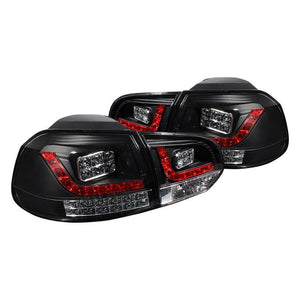 368.26 Spyder LED Tail Lights VW Golf / GTI (2010-2013) Black - Redline360