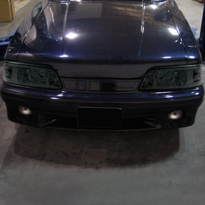 129.95 Spec-D OEM Replacement Headlights Ford Mustang Fox Body (87-93) 1 Piece - Black / Chrome - Redline360