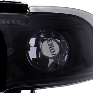 179.95 Spec-D Projector Headlights Audi A4 B5 (1996-1999) Dual Halo w/ LED - Black/Chrome - Redline360