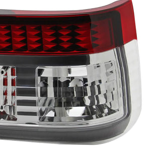 126.00 Spec-D Tail Lights Toyota Corolla AE86 Hatchback (83-87) Chrome Housing/Red Clear Lens - Redline360