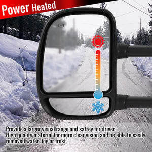 169.95 Spec-D Towing Mirrors Ford F250/F350/F450/F550 Super Duty (99-07) Power & Manual Extendable / Heated w/ or w/o Amber Lens LED Turn Signal Lights - Redline360