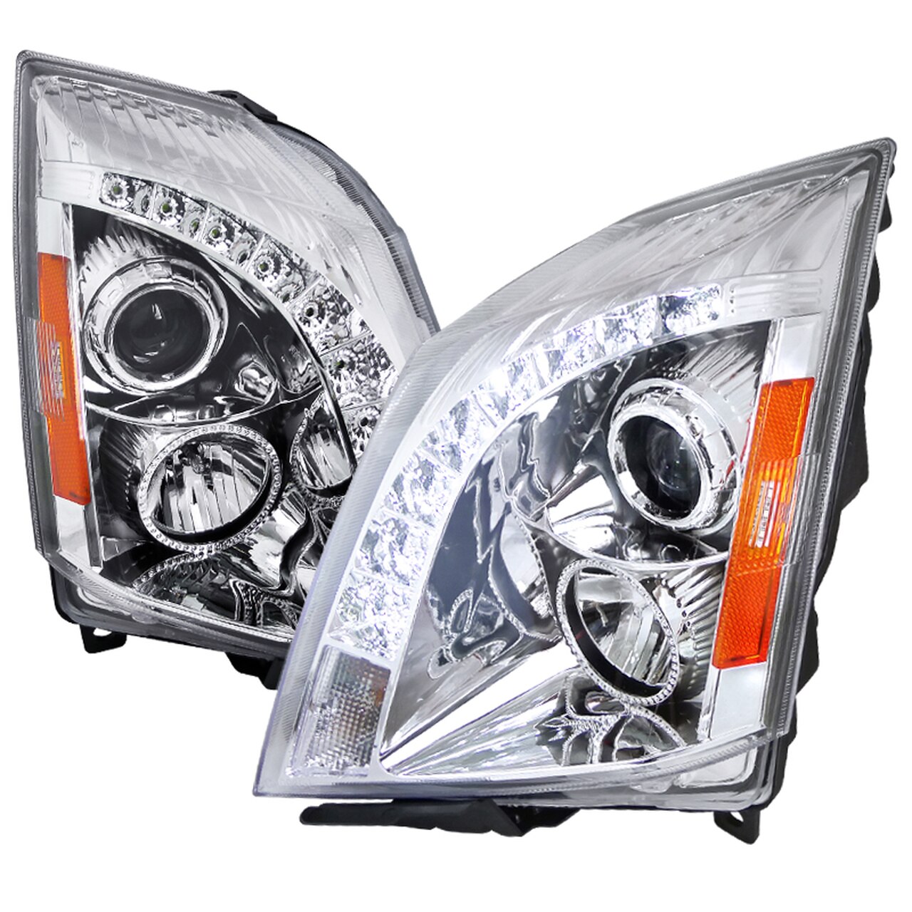Spec-D Projector Headlights Cadillac CTS (2008-2014) w/ LED Strip Bl –  Redline360