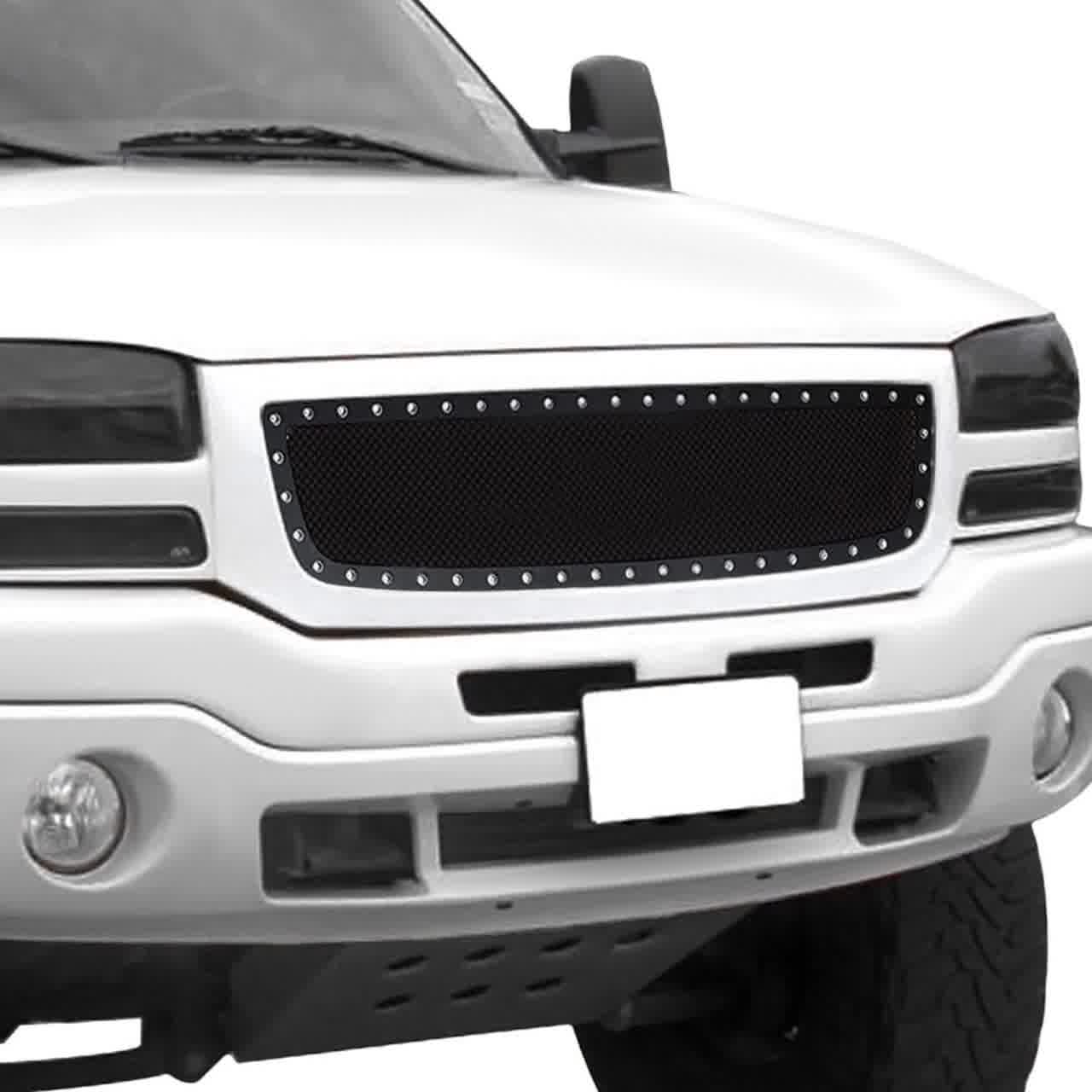 Spec-D Grill Insert GMC Sierra 1500 (2003-2006) Rivet Style Black