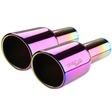 Load image into Gallery viewer, Spec-D Muffler Tips (A-Style) 2.5&quot; w/ 4&quot; Tips in Chrome / Blue / Purple Alternate Image