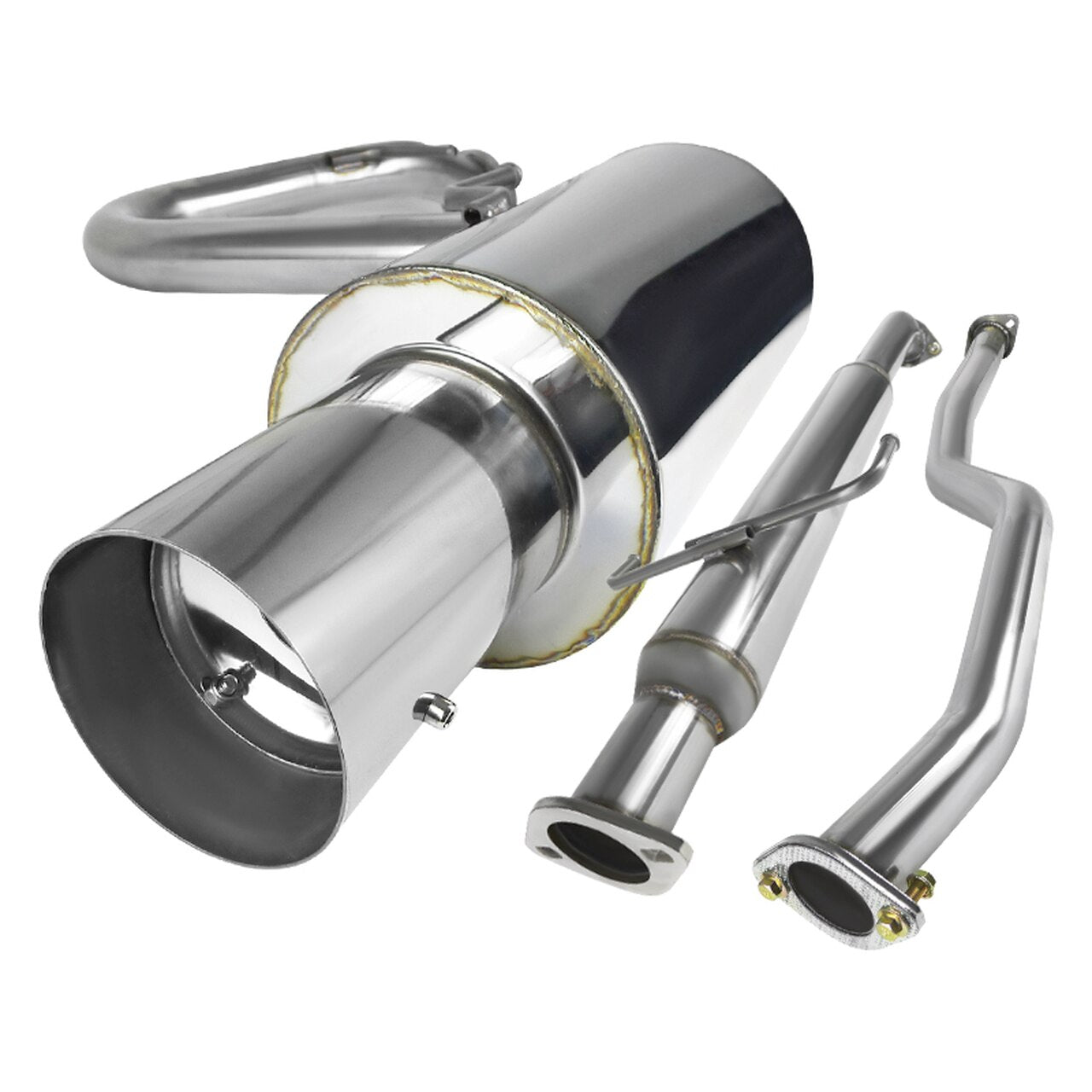 Spec-D Tuning Dual Catback Exhaust System Burnt Tip Compatible