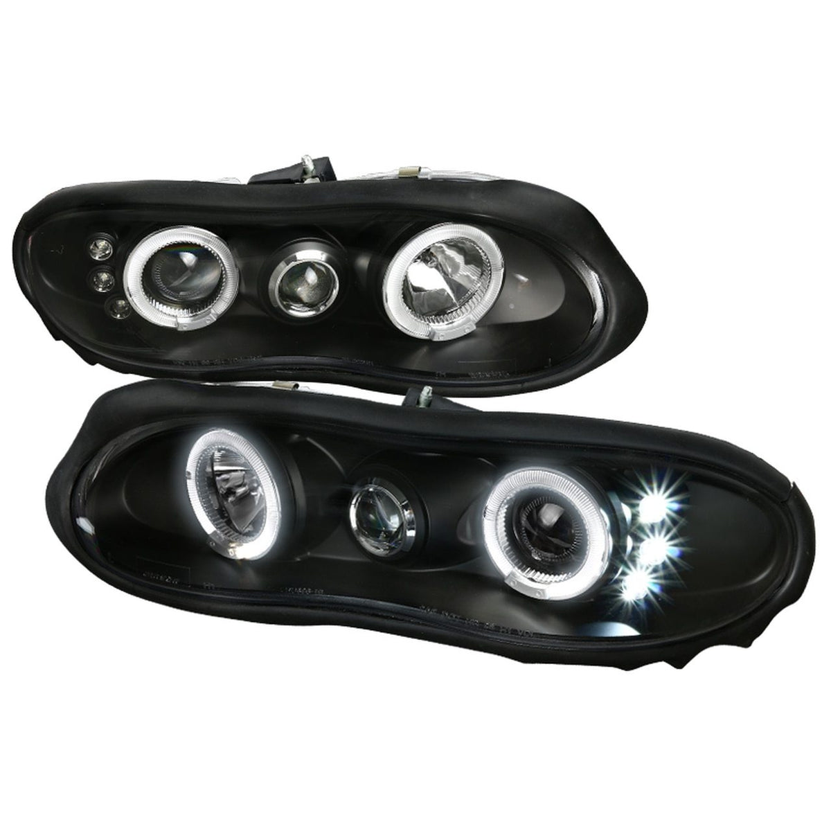 Spec-D Projector Headlights Chevy Camaro (98-02) Dual Halo LED - Black ...