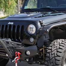 Load image into Gallery viewer, 67.00 Spec-D Projector Headlights Jeep Wrangler [7&quot; Round Cree LED w/o LED Halo &amp; Red Rim] Chrome Housing/Clear Lens - Redline360 Alternate Image