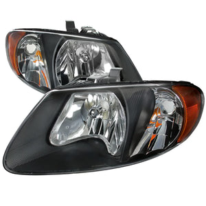 106.00 Spec-D OEM Replacement Headlights Dodge Caravan/Grand Caravan (01-07) Matte Black or Chrome Housing - Redline360