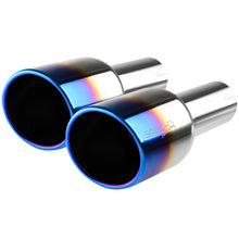 Load image into Gallery viewer, Spec-D Muffler Tips (A-Style) 2.5&quot; w/ 4&quot; Tips in Chrome / Blue / Purple Alternate Image