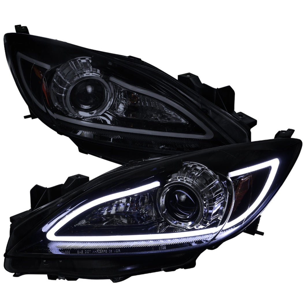 339.95 Spec-D Projector Headlights Mazda 3 (2010-2013) LED DRL - Black or Chrome - Redline360