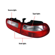 Load image into Gallery viewer, 108.00 Spec-D Tail Lights Honda Civic EG (92-95) Coupe/Sedan/Hatch - Black or Chrome - Redline360 Alternate Image