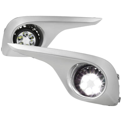 108.00 Spec-D Fog Lights Toyota Highlander (11-13) Chrome Housing / Clear Lens - OEM or LED Projectors - Redline360
