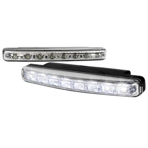 43.00 Spec-D Universal 4W 8 LED 6000K Daytime Running Lights - Matte Black or Chrome Housing - Redline360