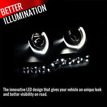 Load image into Gallery viewer, Spec-D Projector Headlights Ford F150 (09-14) Dual LED U-Ring Halo - Black / Chrome / Tinted - Black / Smoked Lens Alternate Image