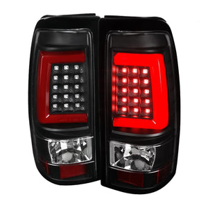 179.95 Spec-D LED Tail Lights GMC Sierra (1999-2003) C-Bar - Black / Smoke / Red - Redline360