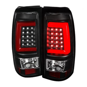 179.95 Spec-D LED Tail Lights Chevy Silverado (1999-2002) C-Bar - Black / Smoke / Red - Redline360