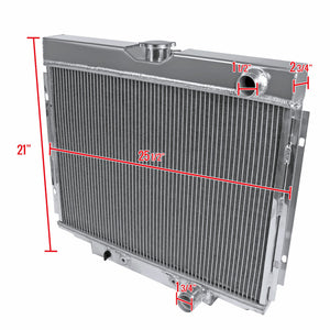 159.95 Spec-D Aluminum Radiator Ford Fairlane / Ranchero V8 (1969) 3 Row - Right Side 24" - Redline360