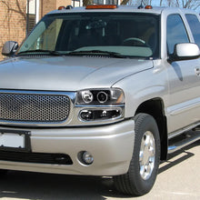 Load image into Gallery viewer, Spec-D Projector Headlights GMC Yukon (01-06) Sierra (99-06) Dual Halo w/o Bumper Lights - Black or Chrome - Jet Black/Clear Lens Alternate Image