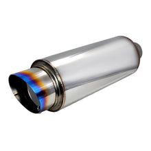 Load image into Gallery viewer, 39.95 Spec-D Fireball Style Muffler (Polished or Blue Burnt Tip) 2.5&quot; Muffler w/ 4&quot; Tip &amp; Silencer - Redline360 Alternate Image