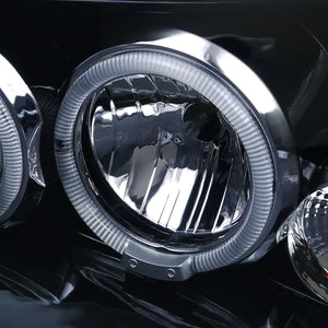 179.95 Spec-D Projector Headlights Nissan Frontier (2001-2004) LED Dual Halo - Black or Chrome - Redline360