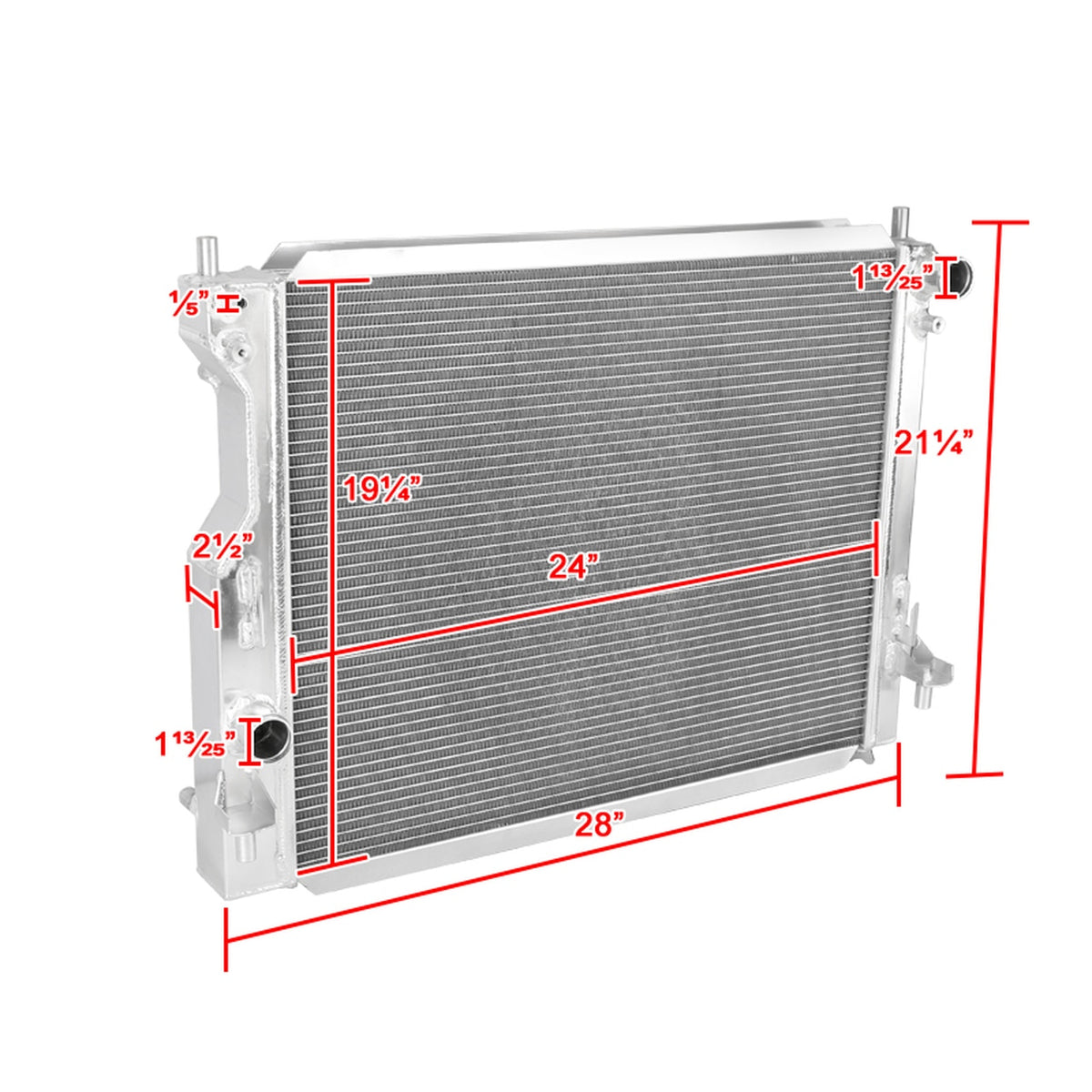 Spec-D Aluminum Radiator Ford Mustang V6/V8 (2005-2014) 3 Row Core