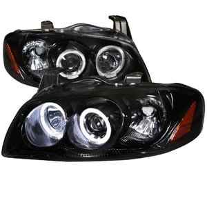 179.50 Spec-D Projector Headlights Nissan Sentra (2004-2005-2006) Dual LED Halo - Black or Chrome - Redline360