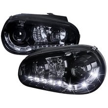 Load image into Gallery viewer, 225.00 Spec-D Projector Headlights VW Golf MK4 / GTI (96-06) Cabrio (99-02) R32 (2004) Black w/ R8 Style LED Strip - Redline360 Alternate Image