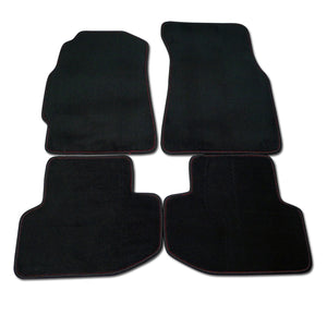 69.95 Spec-D Floor Mats Acura Integra Coupe (94-01) Black w/ Red Stitching - Front/Rear - Redline360