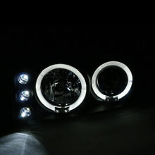 Load image into Gallery viewer, Spec-D Projector Headlights GMC Yukon (01-06) Sierra (99-06) Dual Halo w/o Bumper Lights - Black or Chrome - Matte Black/Clear Lens Alternate Image