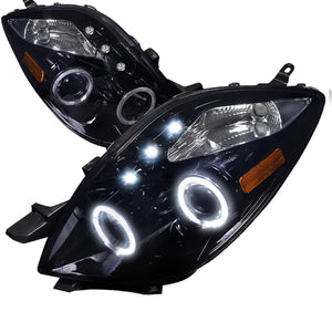 189.00 Spec-D Projector Headlights Toyota Yaris (06-07-08) LED Halo - Gloss or Matte Black Housing - Redline360